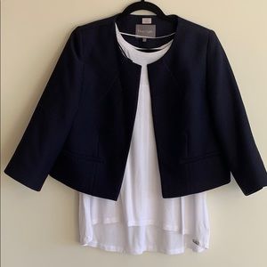 Phase eight navy crop jacket. Size 12 (16UK)